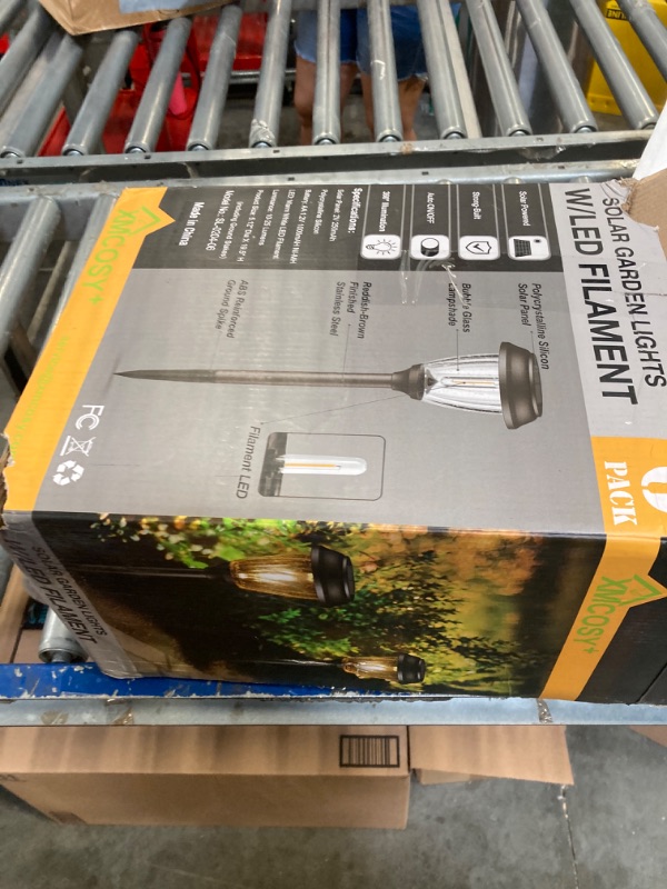 Photo 4 of ***one broken light**XMCOSY+ Solar Outdoor Pathway Lights - 6 Pack Solar Garden Lights Outdoor Waterproof, Auto On/Off 10/25 Lumen Solar LED Outdoor Lights Warm White, Solar Lights for Yard Path Lawn Walkway Driveway
