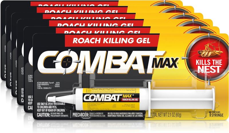 Photo 1 of ****USED** Combat Max Roach Killing Gel for Indoor and Outdoor Use, 1 Syringe, 2.1 Ounces (Pack of 5)
