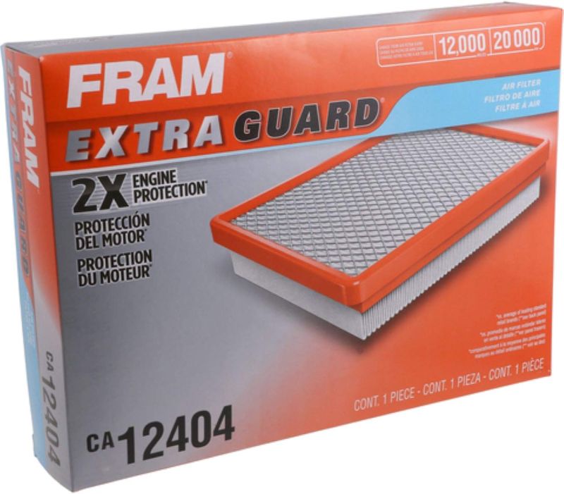 Photo 1 of ***USED** FRAM Extra Guard CA12404 Replacement Engine Air Filter for Select Cadillac, GMC and Chevrolet Models, Provides Up to 12 Months or 12,000 Miles Filter Protection