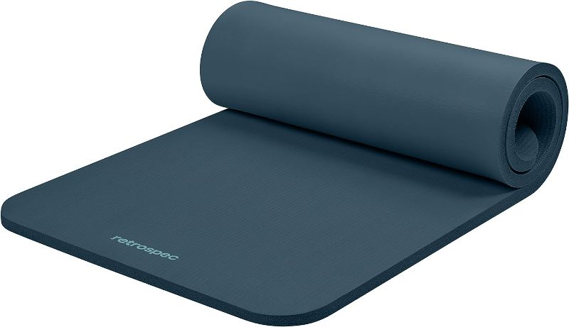 Photo 1 of ****USED** Retrospec Solana Yoga Mat 1" Thick w/Nylon Strap for Men & Women - Non Slip Exercise Mat for Home Yoga, Pilates, Stretching, Floor & Fitness Workouts
