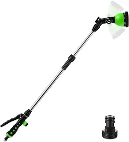 Photo 1 of 28-42 Inch Watering Wand for Garden Hose, Spray Extended Wand 10 Patterns Nozzle 180° Rotating Adjustable Head Hose Wand for Outdoor Garden Flowers, Lawn, Plants (Without Handle)