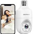 Photo 1 of 2K Light Bulb Security Cameras Wireless Outdoor - 2.4G Hz 360° Motion Detection, for Home Security Outside Indoor, Full-Color Night Vision, Auto Tracking, Siren Alarm, 24/7 Recording