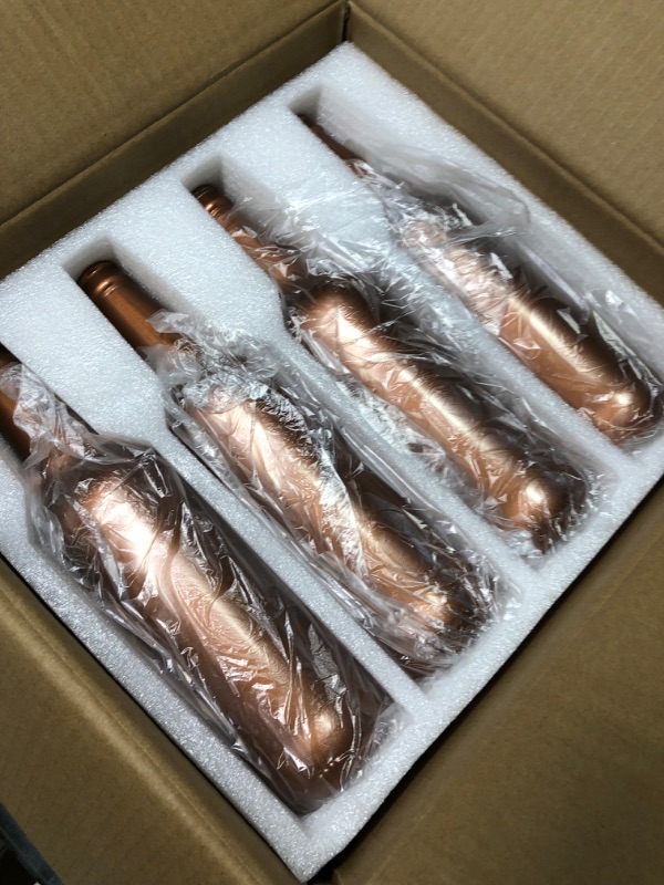 Photo 1 of 12 Pcs 17 oz Wine Bottles Wedding Vases for Centerpiece Empty Glass Containers Vintage Bottles Reusable Storage Vase for Flowers Wedding Reception Party Favor Baby Shower DIY Crafts(Rose Gold)

