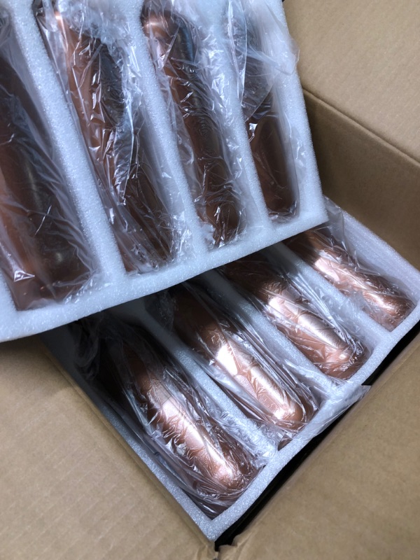 Photo 1 of 12 Pcs 17 oz Wine Bottles Wedding Vases for Centerpiece Empty Glass Containers Vintage Bottles Reusable Storage Vase for Flowers Wedding Reception Party Favor Baby Shower DIY Crafts(Rose Gold)
