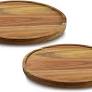 Photo 1 of 10" Acacia Wood Lazy Susan Organizer Kitchen Turntable for Cabinet Pantry Table Organization,2 Pack