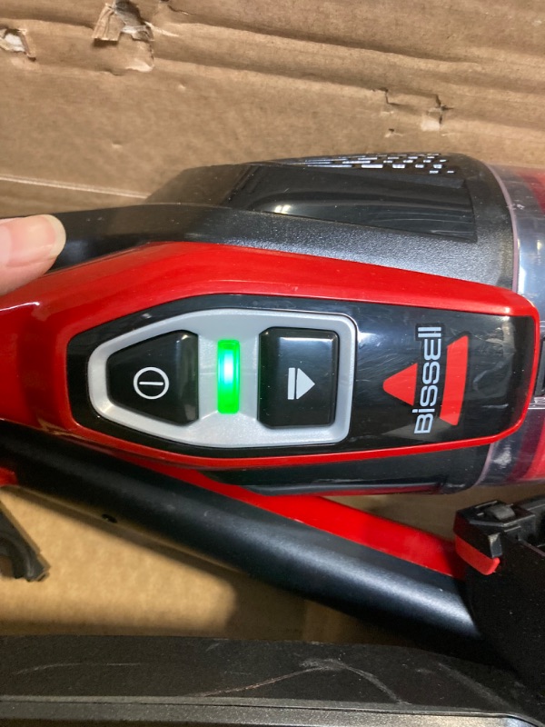 Photo 2 of *** NOT FUNCTIONAL SELLING AS PARTS***** NO RETURNS***
BISSELL, 3079 Featherweight Cordless XRT 14.4V Stick Vacuum, Black, Red
***Dirty*** 