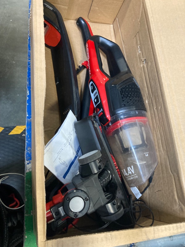 Photo 3 of *** NOT FUNCTIONAL SELLING AS PARTS***** NO RETURNS***
BISSELL, 3079 Featherweight Cordless XRT 14.4V Stick Vacuum, Black, Red
***Dirty*** 