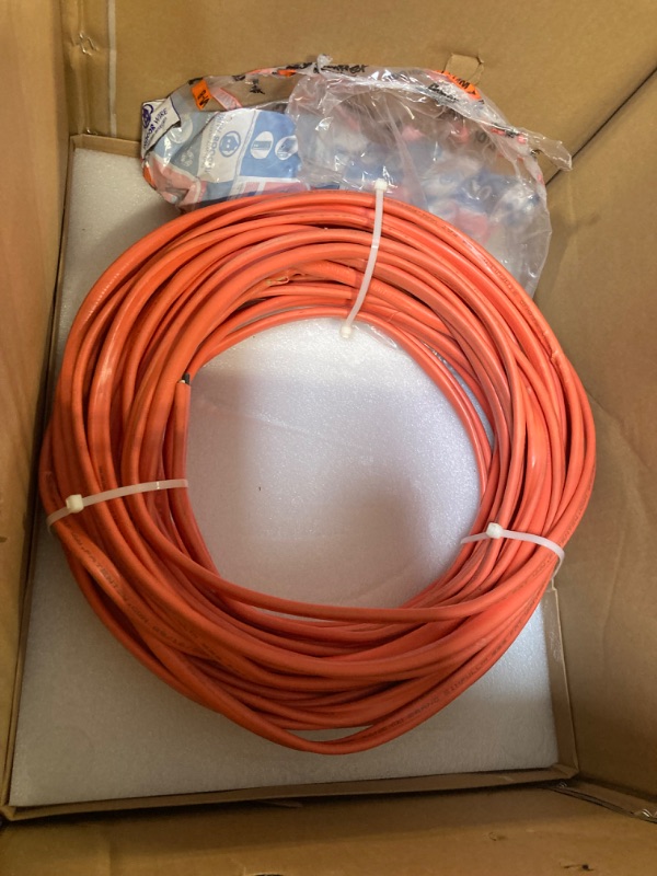 Photo 2 of 100 ft. 10/2 Orange Solid Romex Simpull CU NM-B W/G Wire
