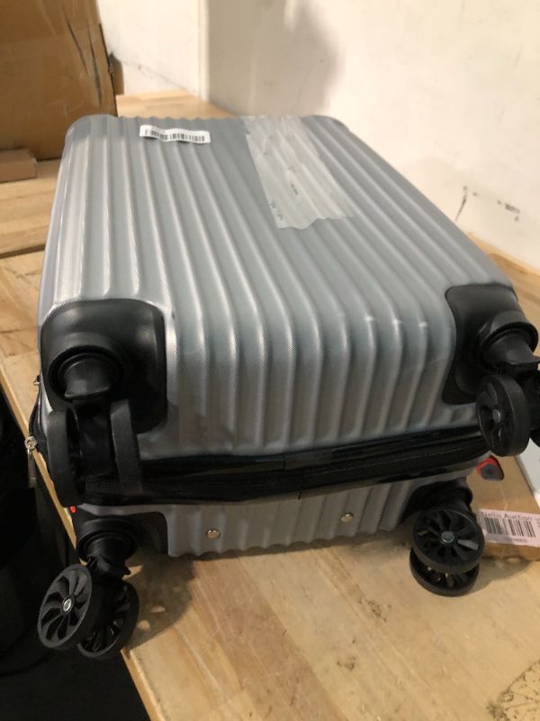 Photo 5 of ****USED** Carry-On Luggage, Lightweight ABS Suitcase with Combination Lock, 4-Wheel 360° Rotation and Expandable Handle, Airline-Approved Overhead Compartment Travel Case, Hardside Spinner Suitcase **DENTED**