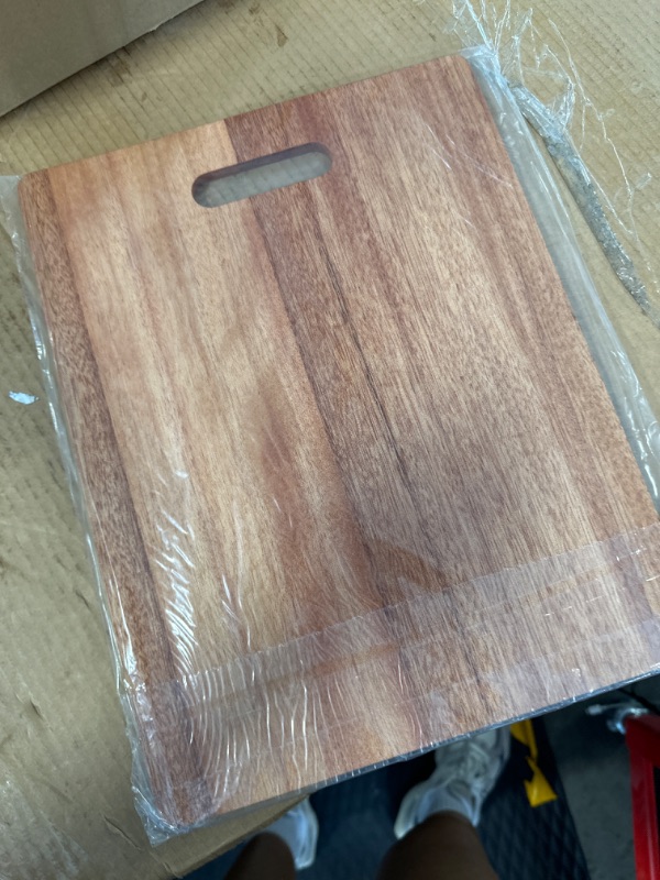 Photo 2 of  Bulk Cutting Board Plain Large Cutting Board Set Chopping Board with Handles Blanks Laser Engraving Cutting Board for Customized, Personalized Engraving Gifts (14''x11'',Walnut) Walnut 14''x11''