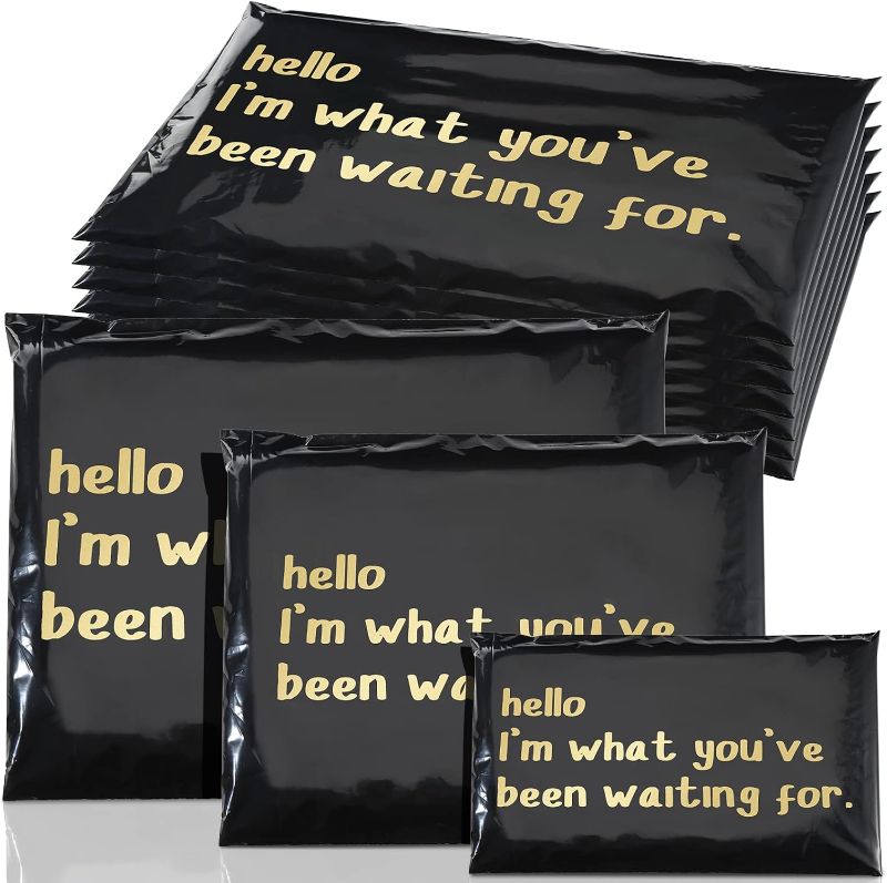 Photo 1 of 300 Pcs Poly Mailers Shipping Bags Packaging Bag for Clothing Shipping Envelopes (Black, 6 x 10 In, 10 x 13 In, 12 x 16 In)
