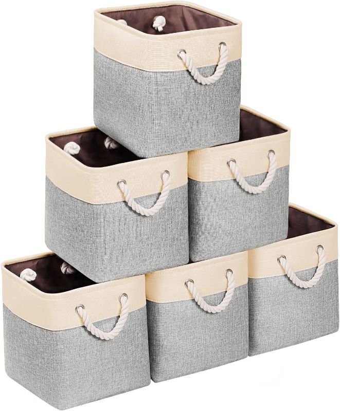 Photo 1 of ** similar to image*
Univivi 10.5x10.5x11 Inch Foldable Fabric Storage Baskets 6-Pack Storage Bins with Double Handles,Cube Baskets for Shelf(Beige & Grey)
 
