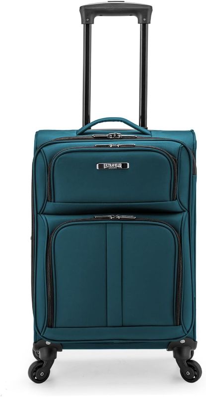 Photo 1 of ***DAMAGED***
U.S. Traveler Anzio Softside Expandable Spinner Luggage, Teal, Carry-on 22-Inch
