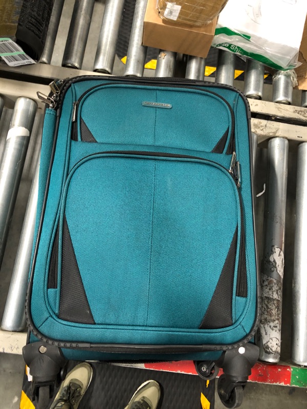 Photo 3 of ***DAMAGED***
U.S. Traveler Anzio Softside Expandable Spinner Luggage, Teal, Carry-on 22-Inch
