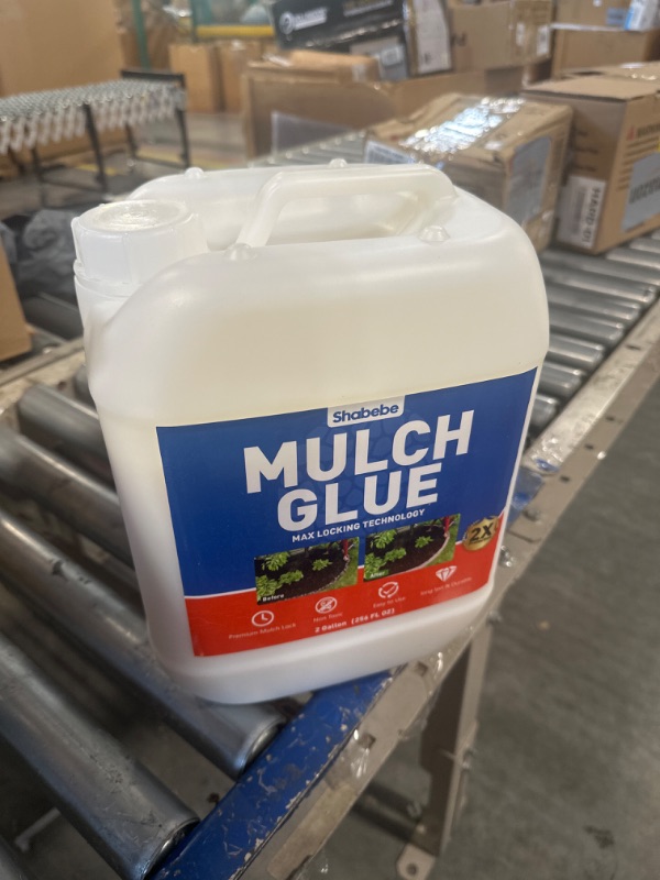 Photo 2 of Mulch Glue -2 Gallon Mulch Glue for Landscaping, Super Landscape Adhesive Landscape Lock, Fast-Dry, Mulch Binder Glue, Rock Glue, Pea Gravel, Mulch for Garden, Adhesive Max Mulch Glue for Rocks Spray