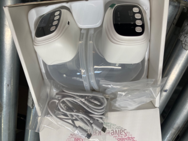 Photo 1 of Breast Pump Hands Free Breast Pump, Wearable Breast Pump with Soft Double-Sealed Flange, Wireless Electric Breast Pump with 3 Modes & 9 Levels, No Leakage