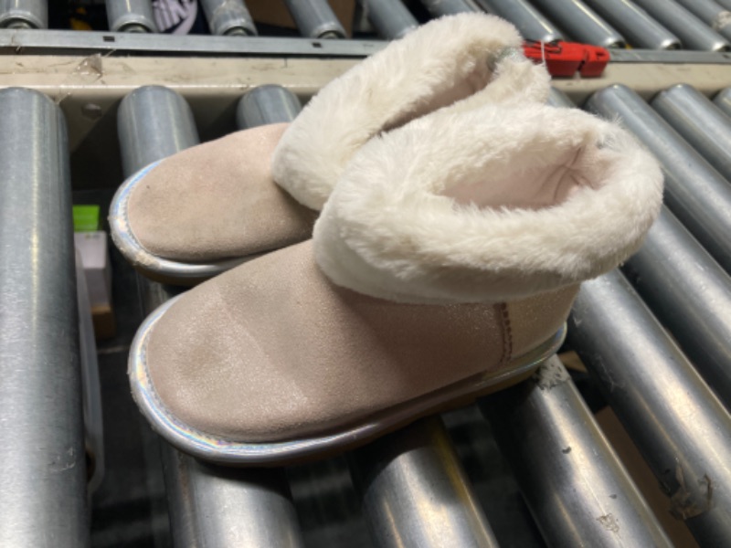 Photo 3 of ***VERY USED AND DIRTY*** Nautica Kids Girls Boot With Sherpa Fur For Snow And Winter-Warm Ankle Slipper Bootie (Big Kid - Little Kid - Toddler) 9 Toddler Pink Shimmer Iridescent