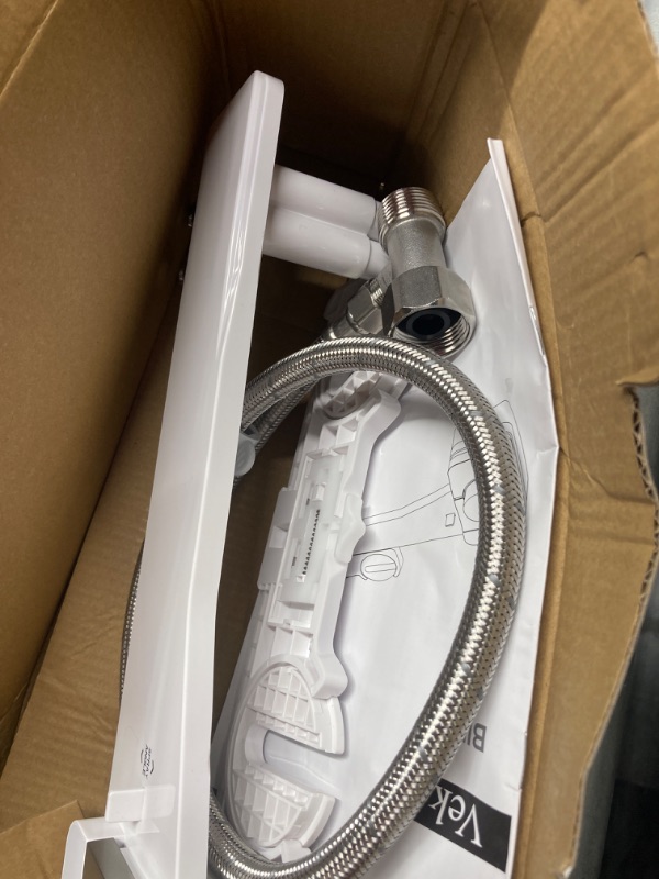 Photo 3 of ***USED** Veken Bidet Attachment for Toilet - Ultra-Slim Self Cleaning Fresh Cold Water Sprayer Bidets for Existing Toilets Seat Baday Beday Badette Bedette with Dual Nozzle for Feminine and Posterior Wash Silver