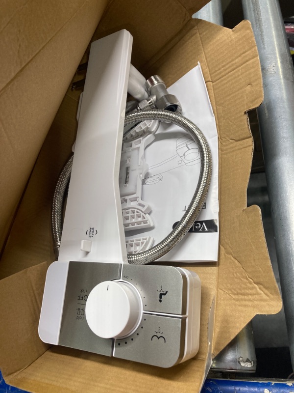 Photo 4 of ***USED** Veken Bidet Attachment for Toilet - Ultra-Slim Self Cleaning Fresh Cold Water Sprayer Bidets for Existing Toilets Seat Baday Beday Badette Bedette with Dual Nozzle for Feminine and Posterior Wash Silver