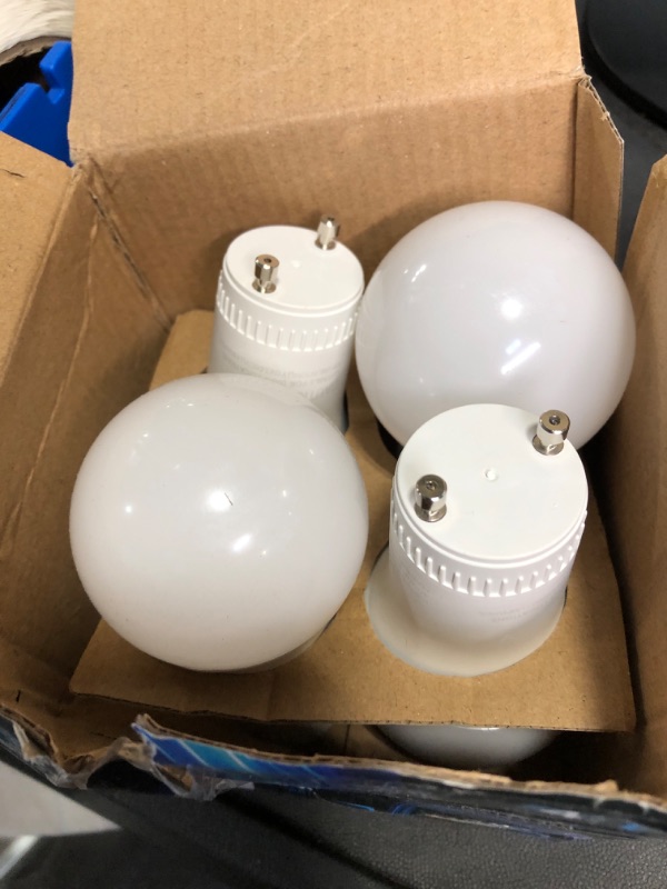 Photo 2 of (4 Pack) LED GU24 A19 Light Bulbs 60 Watt Equivalent 9.5 Watt Dimmable Lights for Home with Twist & Lock Base Replacing CFL GU24 Ceiling Light, Omni 220 Degree Beam Angle, 800 Lumen Cool White 4000K Cool White (4000k)