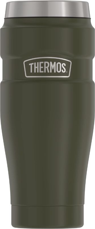 Photo 1 of ***USED** THERMOS Stainless King Vacuum-Insulated Travel Tumbler, 16 Ounce, Army Green 16 Ounce Army Green