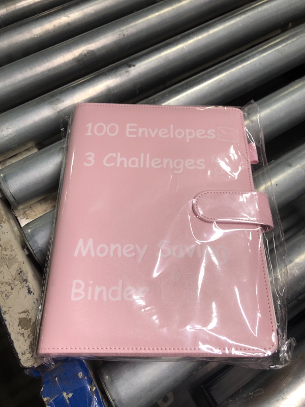 Photo 2 of 100 Envelopes Challenge Binder for Grils/Daughter/Female, Updated 3 Challenge Money Saving Binder with Cash Envelopes,A5 PU Leather Savings Challenges Book to Save $500, 5,050,$10,000 Budget Planner