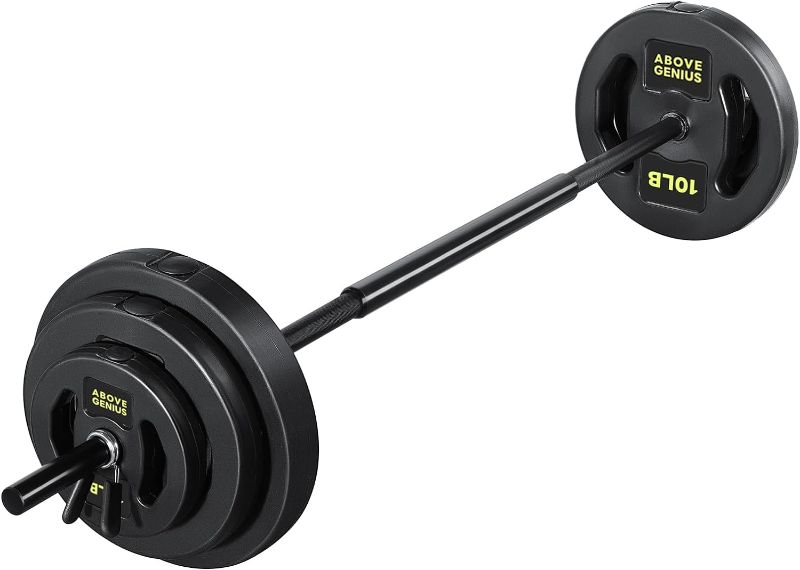 Photo 1 of ****USED*** Barbell Weight Set for Lifting, 45 Lb Weight Bar Set with Adjustable Free Weights for Workout Bar for Home Gym(Black)