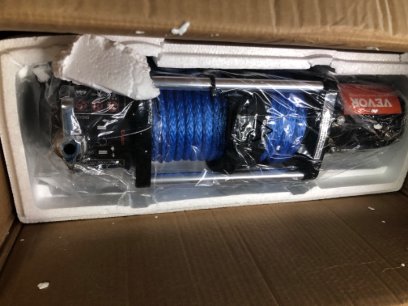 Photo 2 of "LIKE NEW"
VEVOR Electric Winch, 12V 8000 lb Load Capacity Nylon Rope Winch, IP67 7/20” x 85ft ATV Winch with Wireless Handheld Remote & Hawse Fairlead for Towing Jeep Off-Road SUV Truck Car Trailer Boat