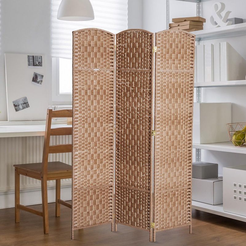 Photo 1 of "LIKE NEW"
HOMCOM Room Divider 3 Panels Folding Privacy Screen 6FT Tall Portable Wicker Weave Partition Wall Divider for Bedroom Home Office, Natural