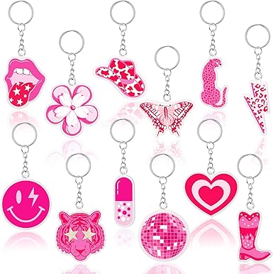 Photo 1 of "SIMILAR ITEM" 12 Pcs Preppy Smile Key Chain Acrylic Smile Face Keychain Happy Face Aesthetic Preppy Keychain for Backpack Cute Women's Keyrings and Keychains for Girls Purse Pink Accessories Charm, 12 Designs