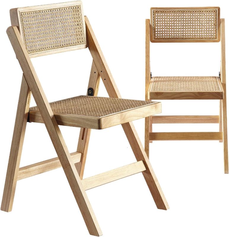 Photo 1 of "SIMILAR ITEM"  Furnishings Ibiza Rattan Arm Chair, Natural Wood – Modern Rattan Chairs with Arm Rest for Outdoor Dining, Patio, Accent Chair for Living Room and Office 