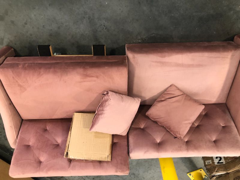 Photo 2 of "SIMILAR ITEM"
Pink Velvet Futons Tufted Living Room Couch Bed Convertible Sleeper Sofa Bed with Cup Holder for Bedroom Guest Bed 2 Seater Reclining Sofas Couches with Nailhead Trim for Small Space (Pink)