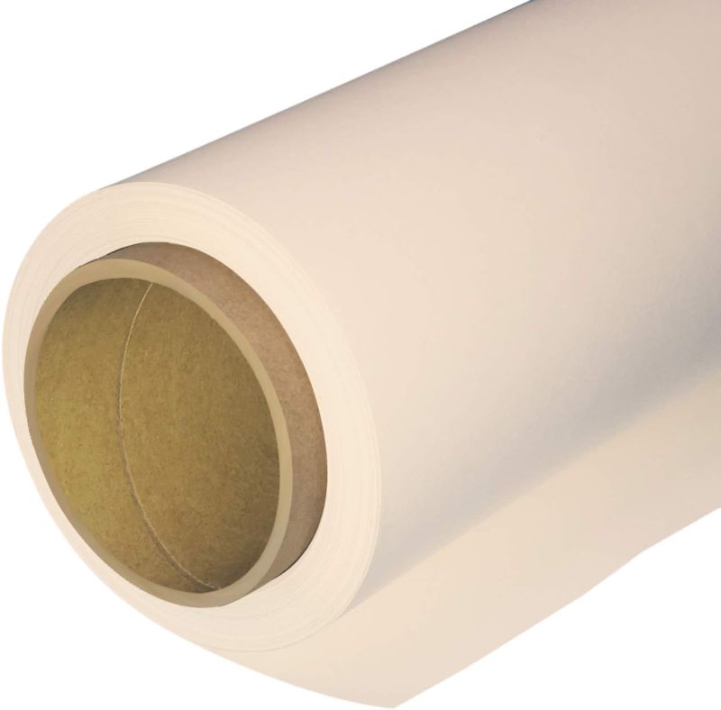 Photo 1 of ****USED***Not attached to cardboard roll**** Seamless Photography Background Paper Roll, Cream Photo Paper Backdrop for Photography, Video and Streaming (107''x36' Ivorine)