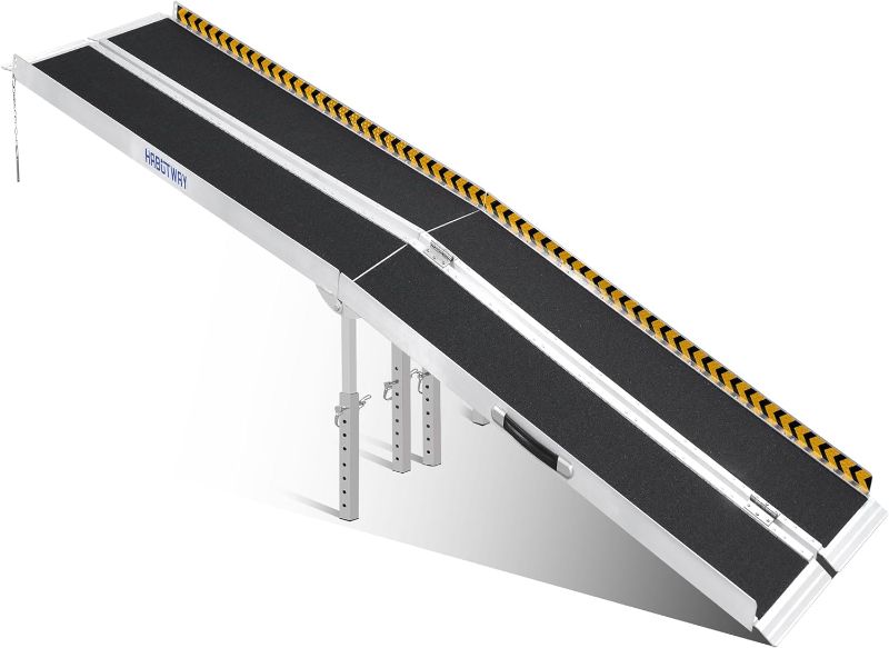 Photo 1 of ***LIKE NEW*** HABUTWAY 9ft Wheelchair Ramp, Portable Wheelchair Ramp with Support Legs, Double Non-skid Ramp Hold Up to 800Lbs, Threshold Ramp for Home,Stairs, Curbs,Steps,Doorway