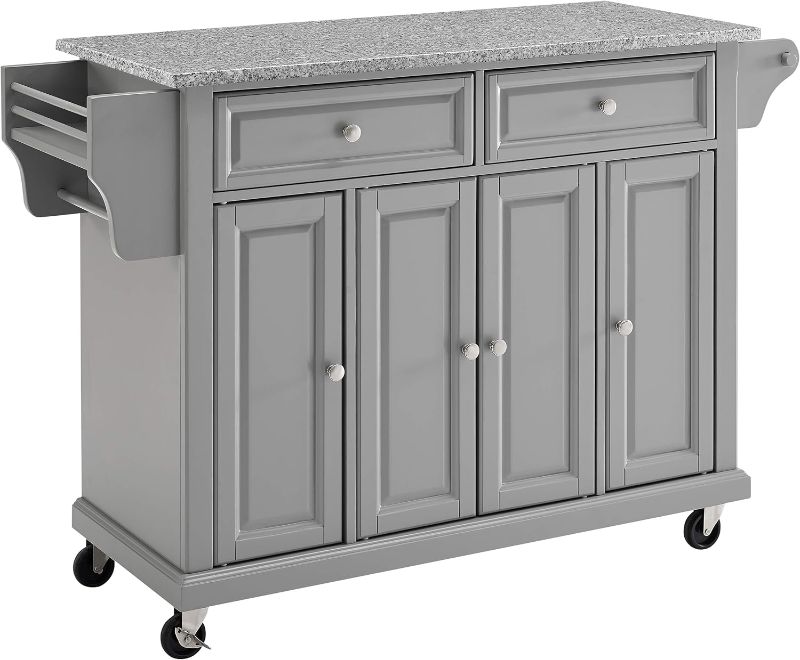 Photo 1 of ****USED***GRANITE TOP ONLY*** Crosley Furniture Full Size Solid Gray Granite Top, Gray
