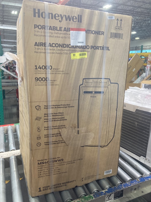 Photo 2 of ***BRAND NEW/FACTORY SEALED*** Honeywell 14,000 BTU Portable Air Conditioner for Bedroom, Living Room, Apartment, 115V, Cools Rooms Up to 700 Sq. Ft. with Dehumidifier & Fan, Continuous Drain Option, 24-hour Timer, Remote, White