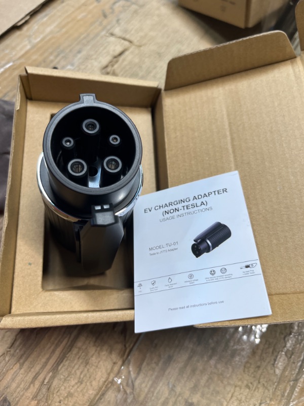 Photo 3 of ****USED***NOT IN ORIGINAL PACKAGE*** J1772 Adapter, Max 60A 250V with Security Lock, Safety Certified Charger Adapter Fit for J1772 EVs, Destination Charger Mobile Connector Wall Connector Black