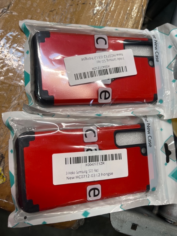 Photo 2 of ****USED*** 2pcs**Hekodonk for Galaxy S22 Galaxy Phone Case,with 360°Rotatable Ring Holder[Support Magnetic Car Mount] Full Body Hybrid Hard PC Soft Rubber Shockproof Protective Phone Case for Samsung Galaxy A14 5G,Red Red Samsung Galaxy A14 5G 6.6"