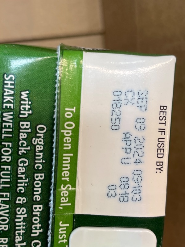 Photo 3 of 2pcs** Expired on September 9, 2024 Pacific Foods Organic Chicken Bone Broth With Black Garlic and Shiitake Mushroom, 32 oz Carton