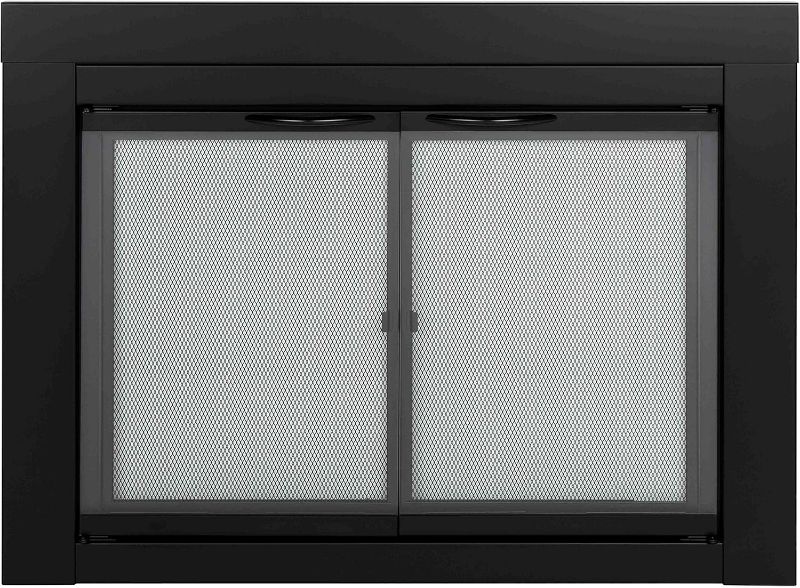 Photo 1 of ****USED** Pleasant Hearth AN-1010 Alpine Fireplace Glass Door, Black, Small
