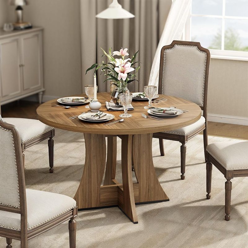 Photo 1 of  Kitchen Table Modern American Style, Wooden Dinner Room Table with for Home Dining Room Kitchen Living Room
