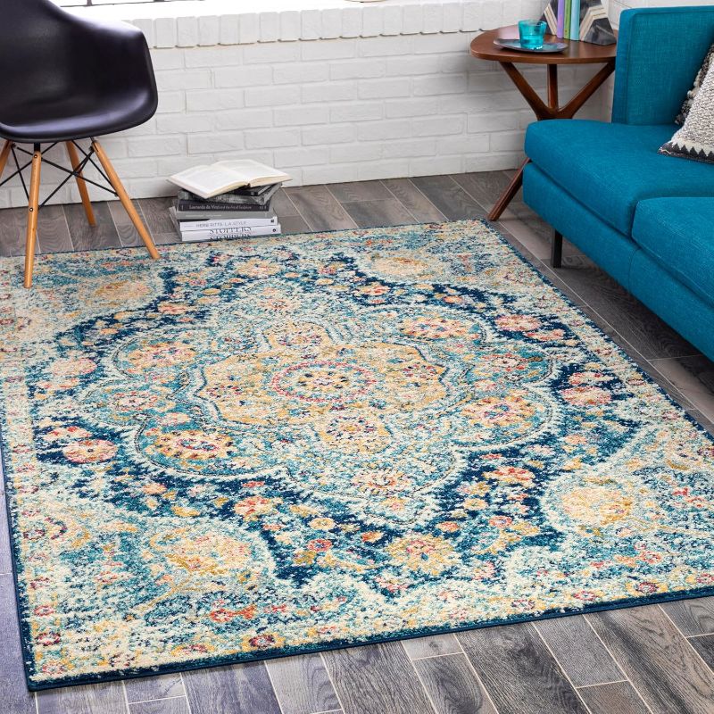 Photo 1 of ****USED*** Livabliss Romaine Vintage Medallion Area Rug, 7'10" x 10'3", Navy