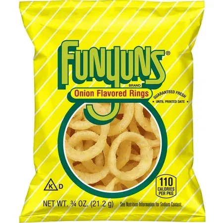 Photo 1 of  associated with Funyuns Onion Flavored Rings 0.75 oz Bag 30 PACT