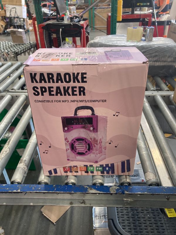 Photo 2 of ***USED***
Kids Bluetooth Karaoke Machine with 2 Microphones, Remote Control Wireless Karaoke Speaker Portable Karaoke Machine Music MP3 Player for Kids Adult Party Gift (Rosepink)
