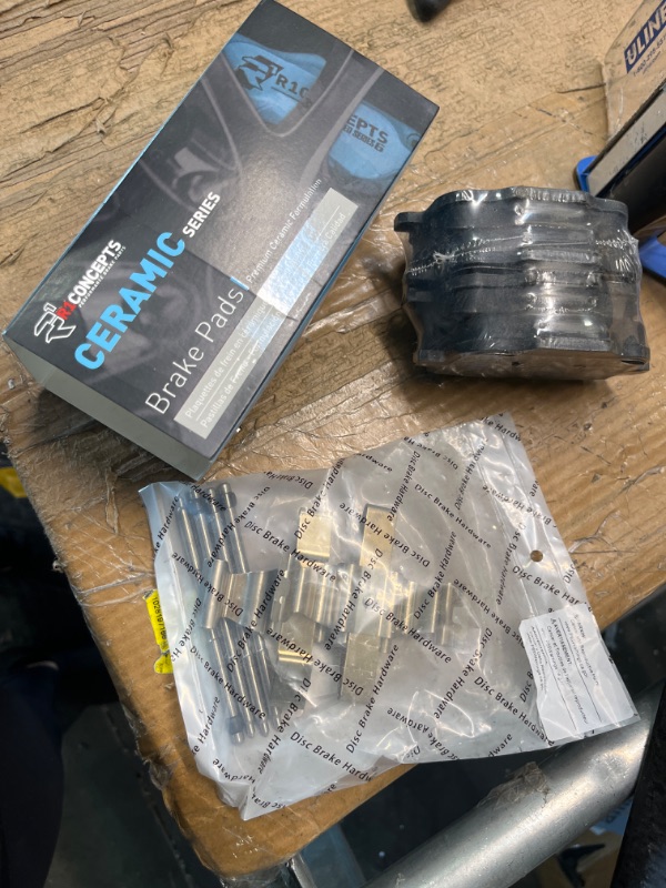 Photo 5 of ****USED**BOX IS DAMAGED***  R1 Concepts Front Brakes and Rotors Kit |Front Brake Pads| Brake Rotors and Pads| Ceramic Brake Pads and Rotors |Hardware Kit |fits 2007-2020 Infiniti QX56, Nissan Armada, Titan