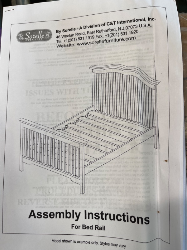 Photo 2 of bed rail only****Sorelle Furniture Toddler Rails and Full-Size Bed Adult Rails, Sorelle Wood Bed Rail & Crib Conversion Kit, Converts Sorelle Furniture Crib to Toddler Bed and Full-Size Bed, # 215 - White