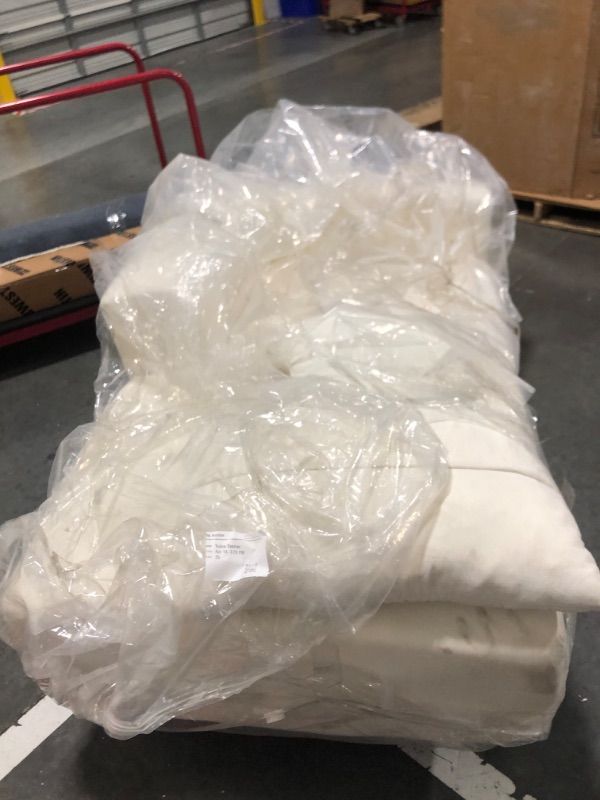 Photo 1 of ****USED** COLOR  CREAM***MAY DIFFER Modern Minimalist Style Couch, 4-Seat Couch, L-Shaped Modular Sectional Living Room Sofa Set, Upholstered Sleeper Sofa for Living Room, Bedroom, Salon, 2 PC Free Combination Cream-109*68"