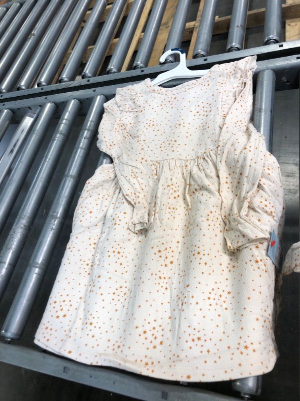 Photo 1 of 3T Toddler Girls' Toddler Girls' Knit Pucker Printed Long Sleeve Dress - Cat & Jack™
