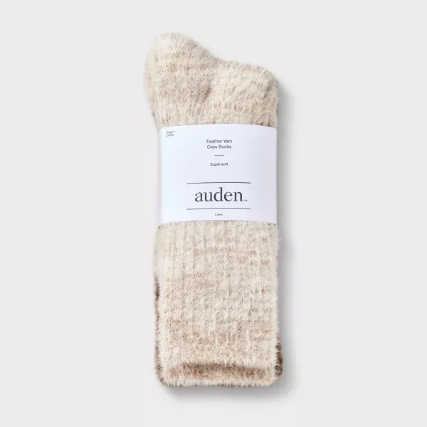 Photo 3 of *** 6 COUNT *** Women's 2pk Feather Cozy Crew Socks - Auden™  *** SIZE 4-10 ***