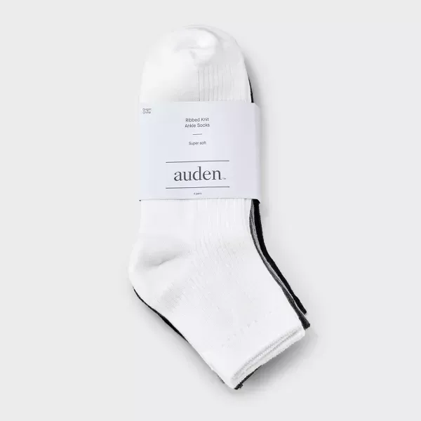 Photo 3 of *** 4 COUNT ***    Women's Ultra Soft Everyday Rib-Knit 4pk Ankle Socks - Auden™  *** SIZE  4-10 ***